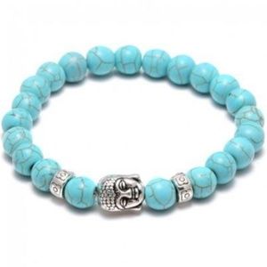 TURQUOISE GOLDEN BUDDHA BEAD BRACELET